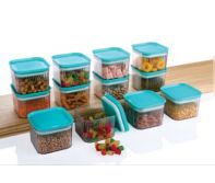 Air Tight Container 500ml Round Clear PET - Airtight Seal Stackable Design Leakproof, Food Grade Plastic for Dry Fruits Nuts Flour, Freezer Safe Kitchen Organizer UAE Home Bulk Pack Essential